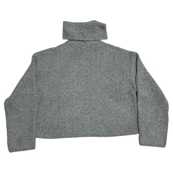 Steve Madden Women’s XS Astro Crystal Turtleneck Sweater Gray Sparkle Cozy Knit - Picture 4 of 8